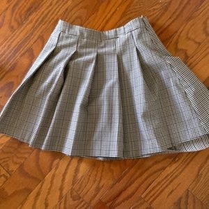 Zara 13/14 plaid blue brown and black ruffled skirt